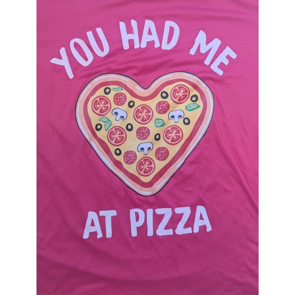 Carisma Pajama Set Womens Medium Pink Pizza You Had Me At Pizza‎ Sleepwear